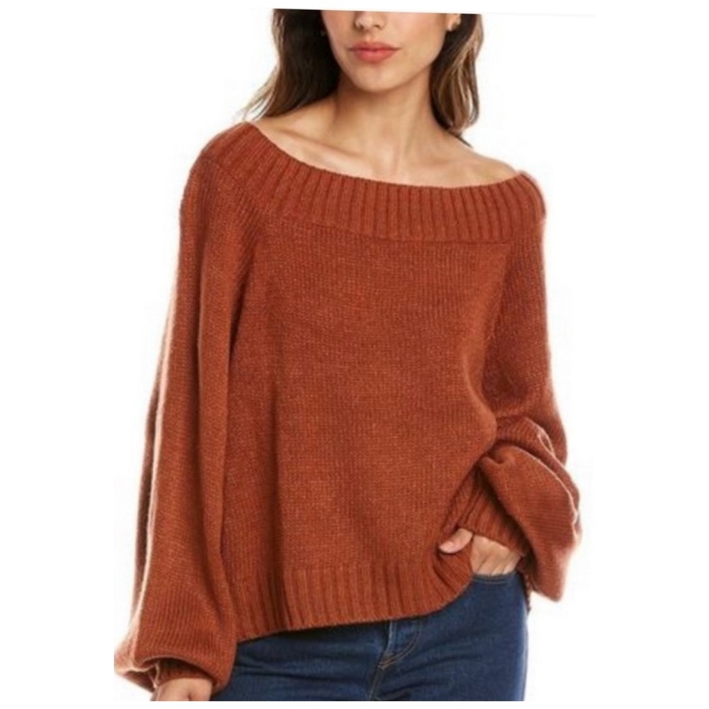 WeWoreWhat Oversized Knit Sweater Women's Size S‎ Orange Pullover
